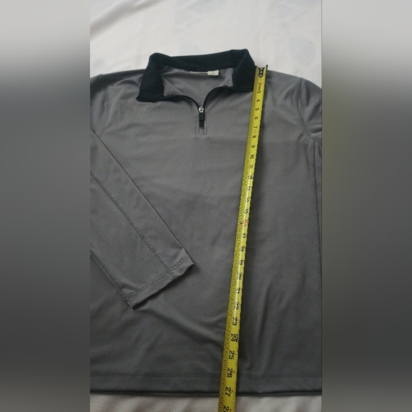 Rorie Whelan Golf Shirts Men's L Gray Long Sleeve 1/4 Zip Dry Wicking Good Condi - Picture 6 of 14